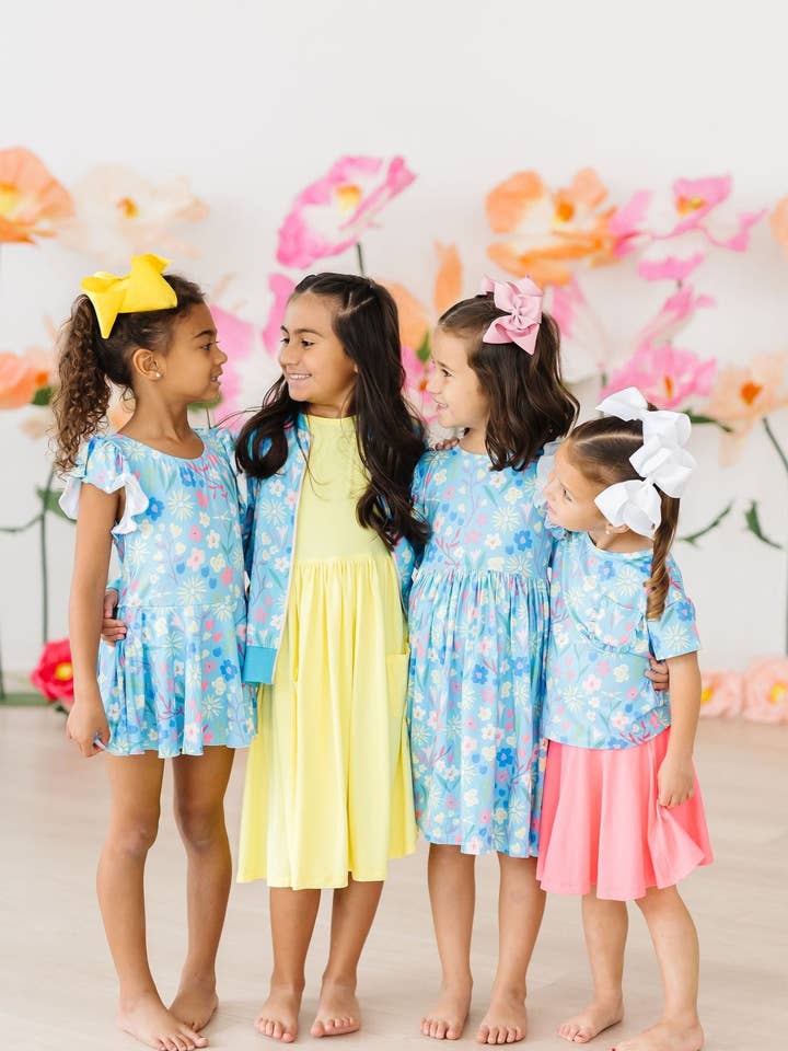 Mila & Rose - Wholesale Dress - Kids - Springtime Splendor Flutter Sleeve Twirl Dress