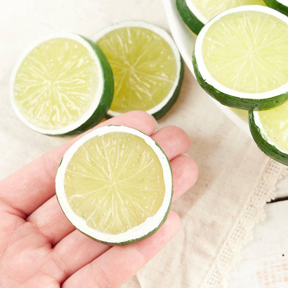 Factory Direct Craft - Wholesale Artificial Plant - Artificial Citrus Lime Fruit Slices (Pack of 8)2