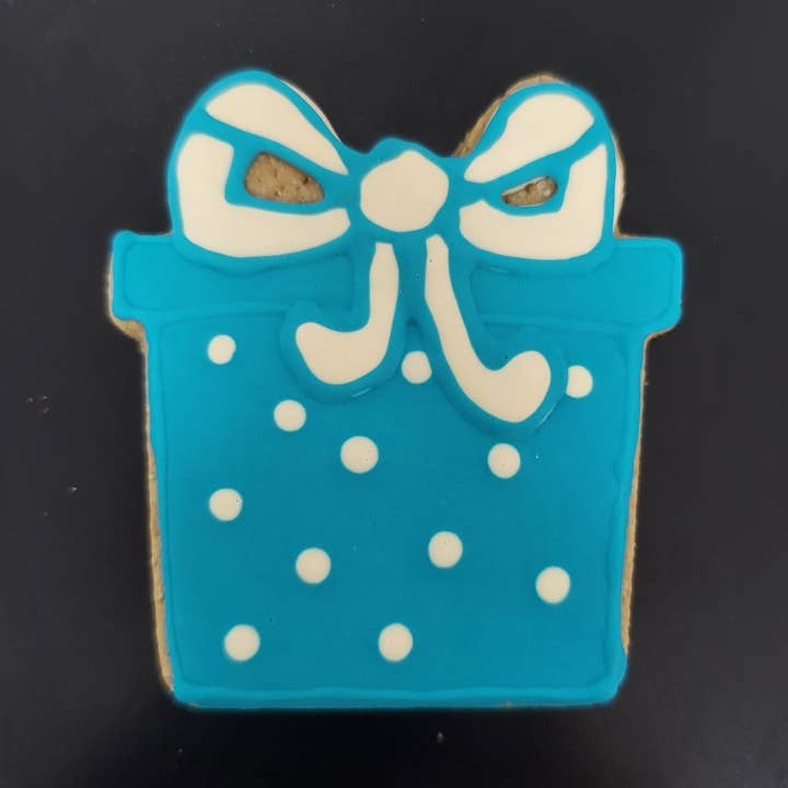 Gift Box Dog Cookie for wholesale by P.S. Paws Pet Bakery