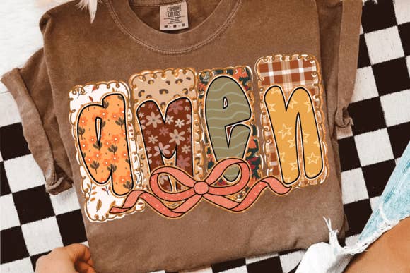 Southern Heart Designs - Wholesale Screen Printed T-Shirt - Women's - Amen Comfort Colors Shirt