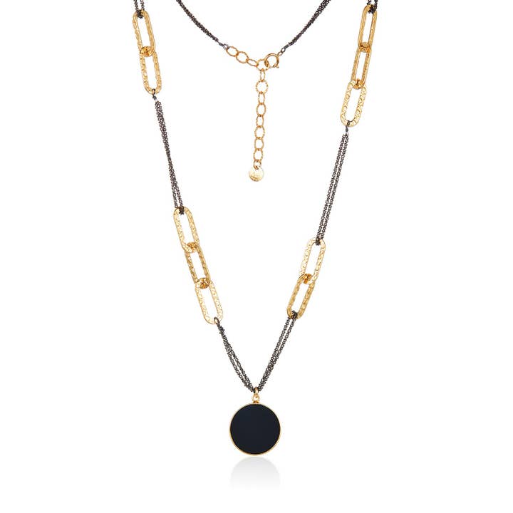 Golden Interlock Link Short Necklace for wholesale by Mabel Chong