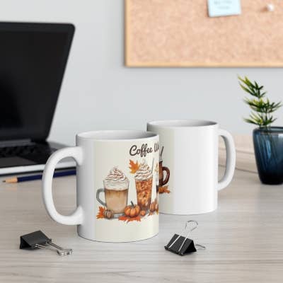 Upside Down Owl Farm - Wholesale Coffee Mug - Coffee Weather Mug, 11 oz., Left Handed or Right Handed