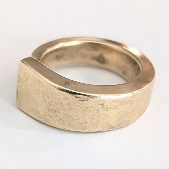 Gold Spoon Ring, Band Shape Ring, Bronze Silverware Jewelry for wholesale by Lost & Forged