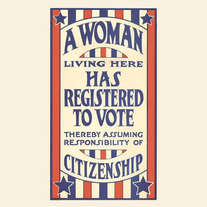 Bloodshot Press - Wholesale Tea Towel - Women Votes Vintage Slogan Towel1