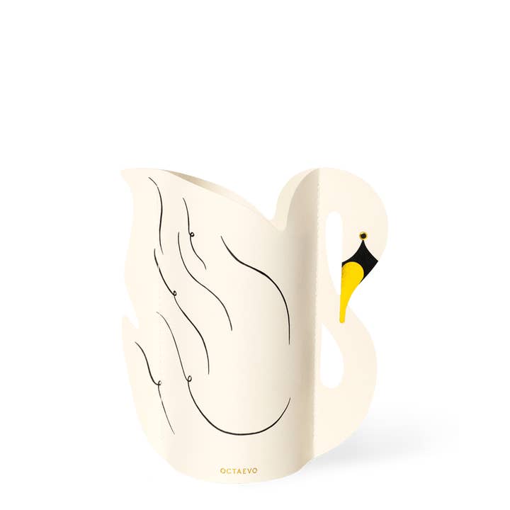 Zwaan Mini Papieren Vaas voor wholesale door OCTAEVO