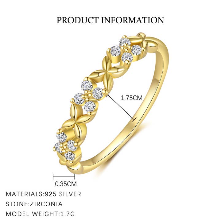 Gioiellin - S925 Silver Jewelry - Wholesale Multi-Stone Ring - 925 Sterling Silver Colored Zircon Star and Moon Ring1