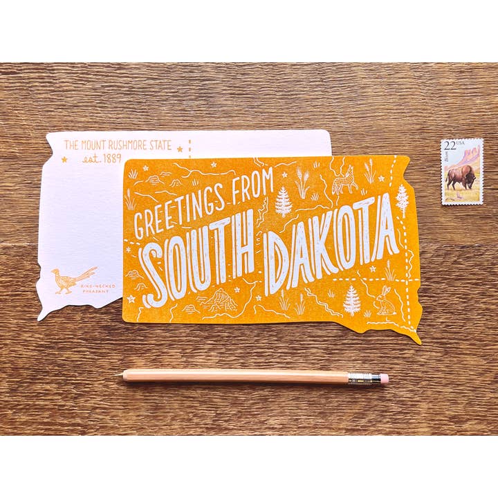 Noteworthy Paper & Press - Vendita all'ingrosso Cartoline - Cartolina dello stato del Dakota del Sud4