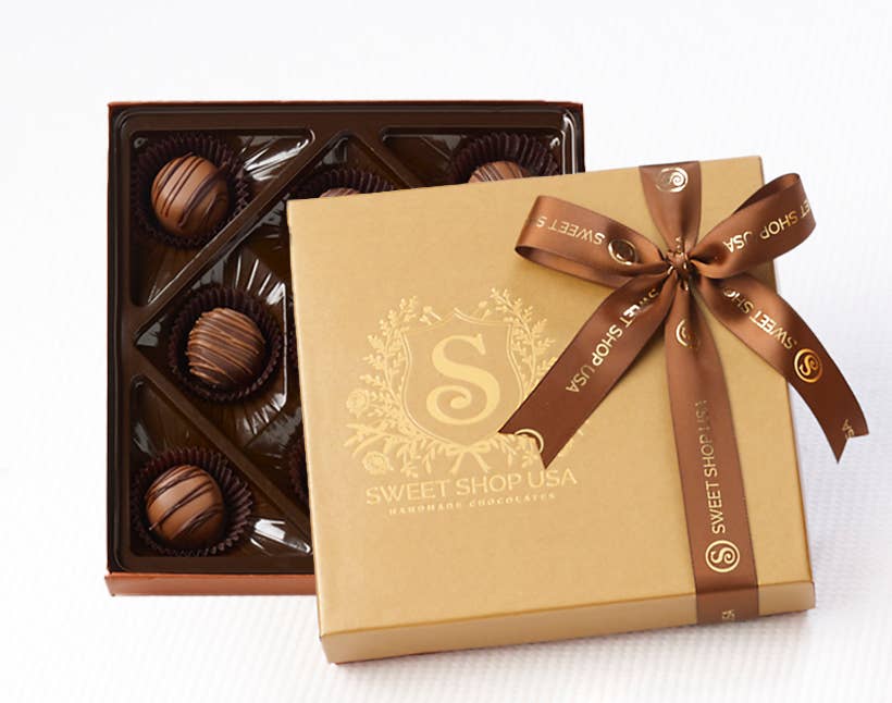 Sweet Shop USA - Wholesale Chocolate Box - 4.5oz 9pc Chocolate Truffles Signature Collection