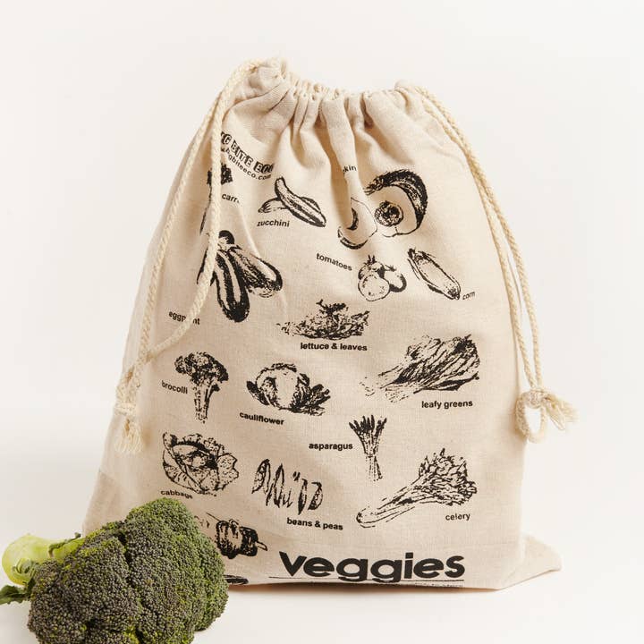 FRUIT + VEG LINEN PRODUCE BAG for wholesale by Big Bite Studios