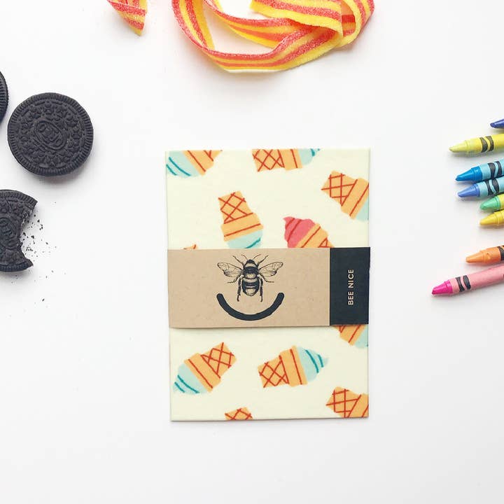 Reusable Beeswax Food Wrap- I Scream, You Scream! for wholesale by Bee Nice Goods