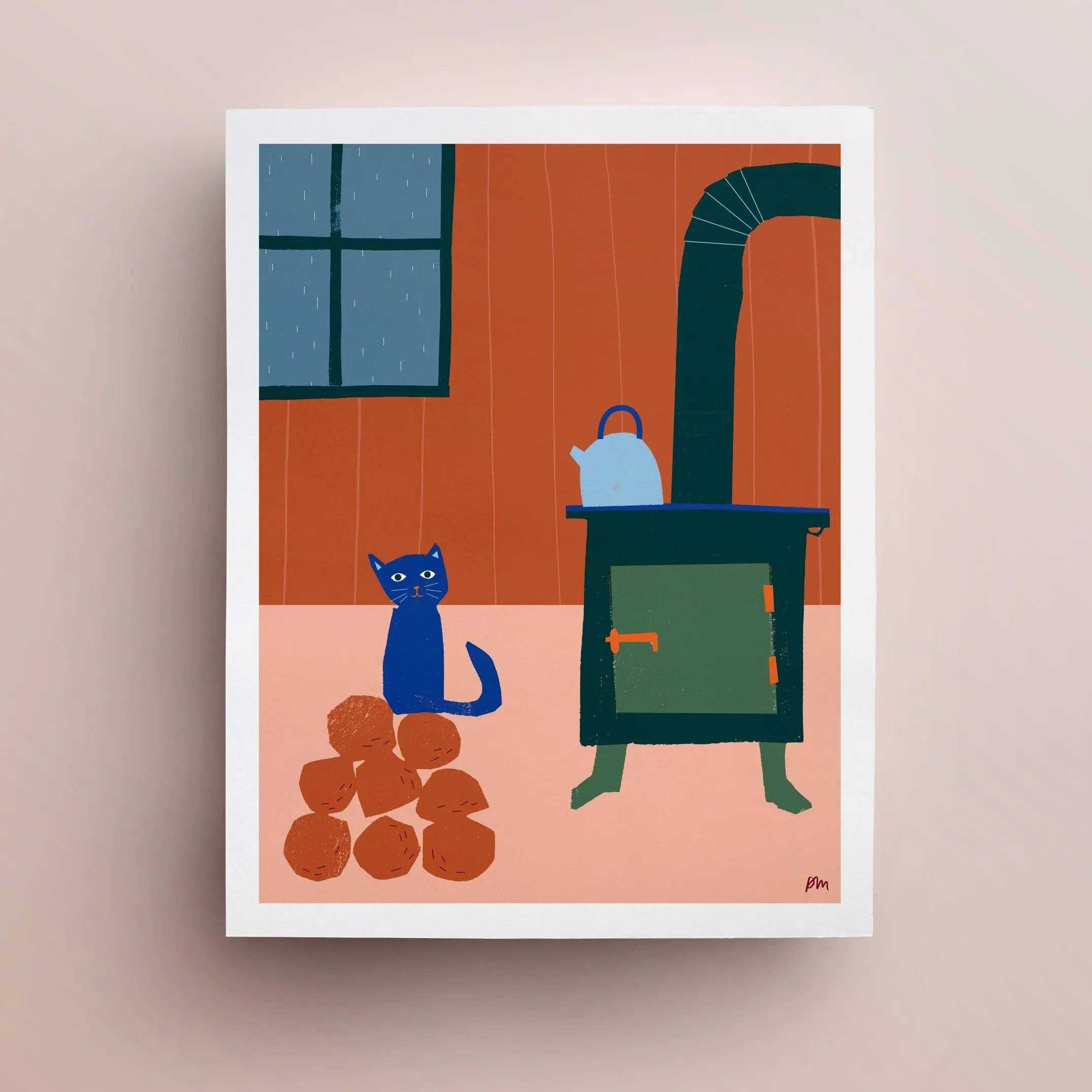 Kautzi Illustrations - Wholesale Art Print - Woodstove – 11 x 14 Print – Wholesale3