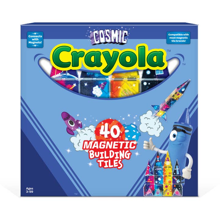 Conjunto de 40 peças de azulejos magnéticos cósmicos Crayola por atacado de CreateOn