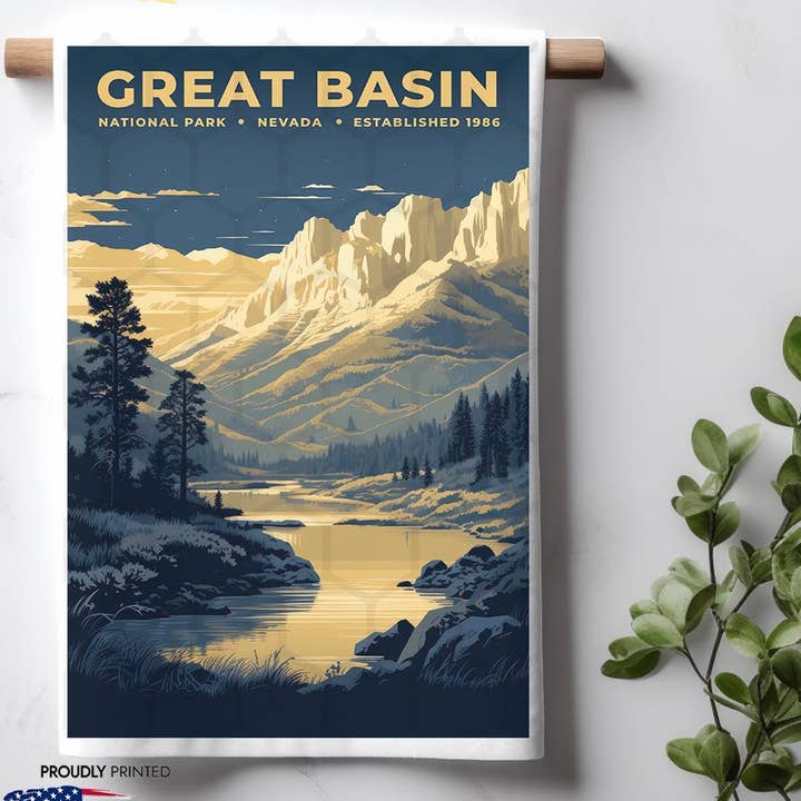Great Basin National Park Nevada Kitchen Dish Towel for wholesale by ADDLE iNK
