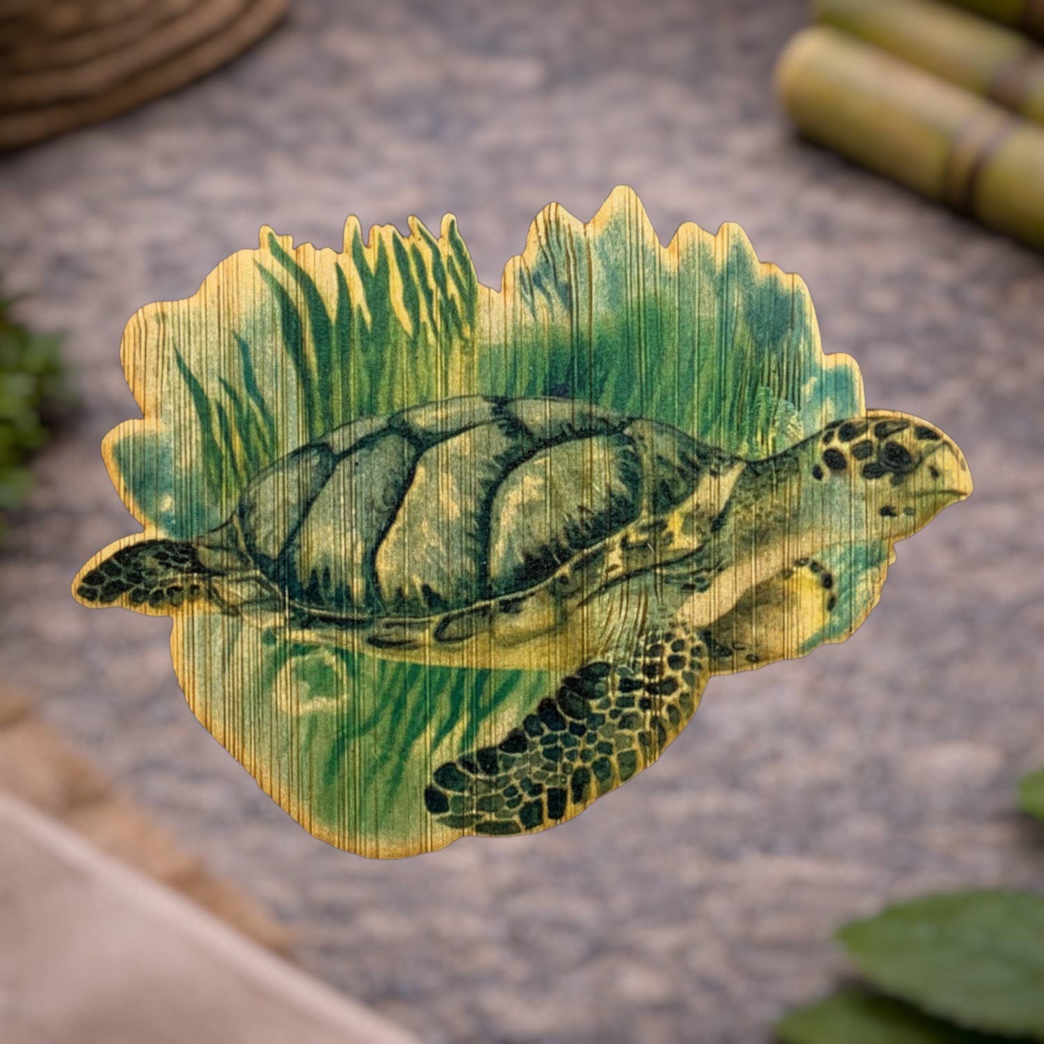 Bamboo Wood Stickers – wholesale Klistermärke – Honu Paradis0