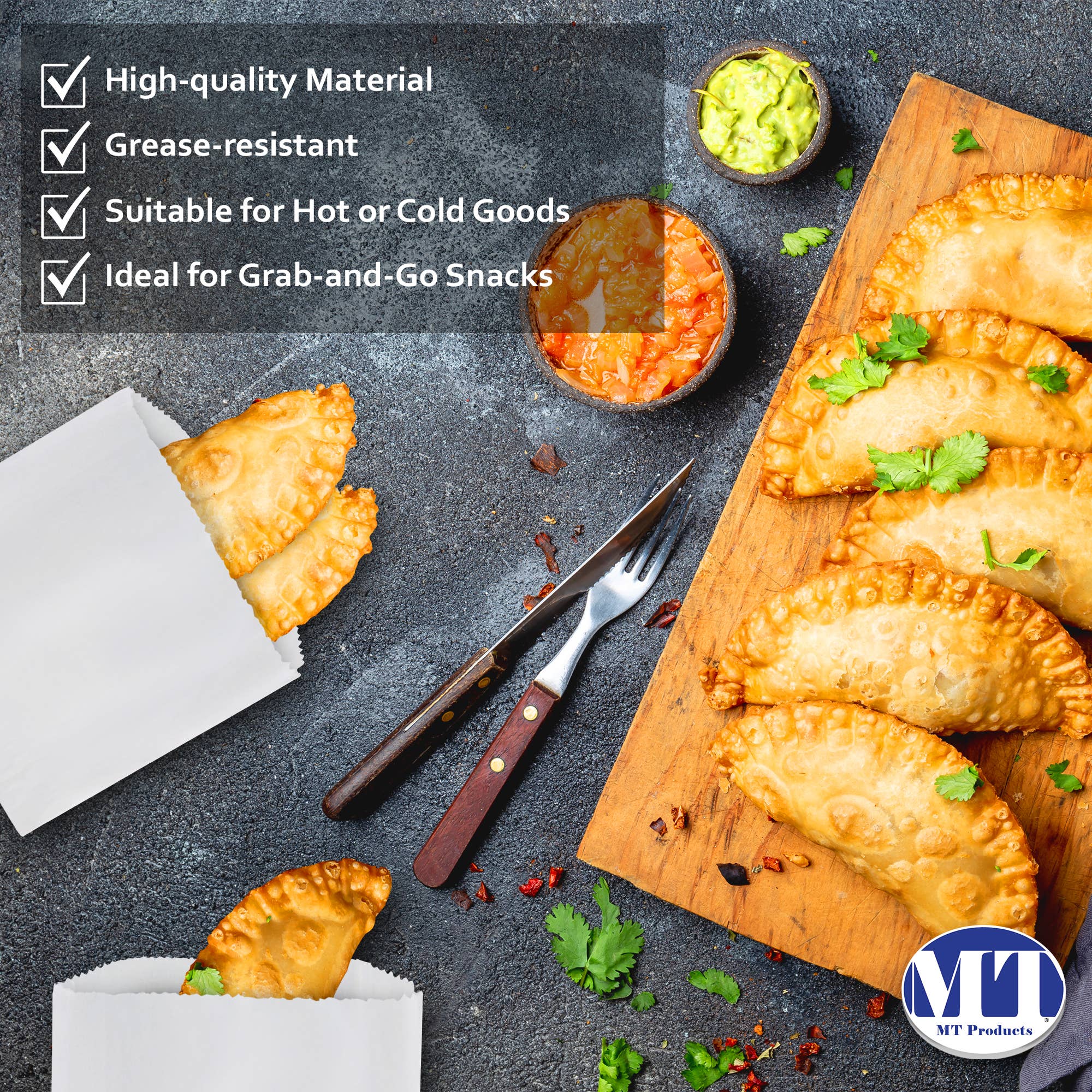 MT Products - Wholesale Food Storage Wrap/Bag - MT Products White Wax Paper Sandwich Bags/Bakery Bags7