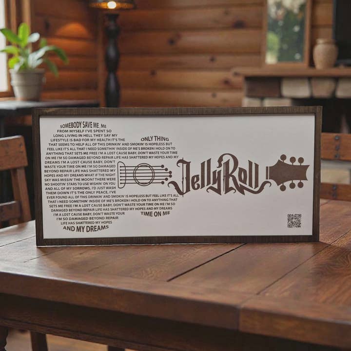 Jelly Roll, gåvor, mental, Unik, Barskylt, västerländsk, unik för wholesale av Crates Etc