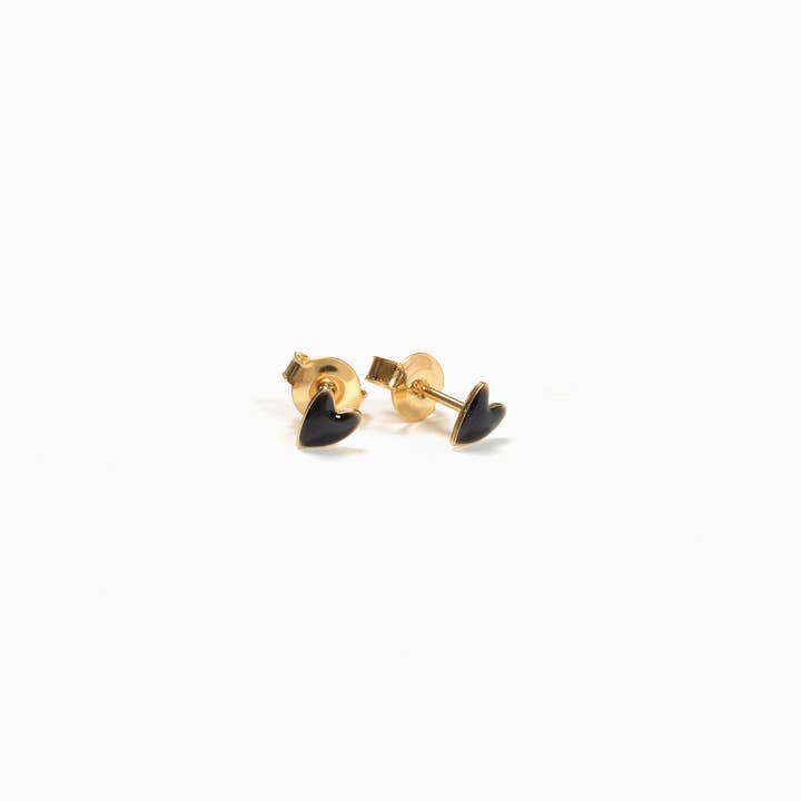 GRANT love earrings (black) for wholesale by Titlee