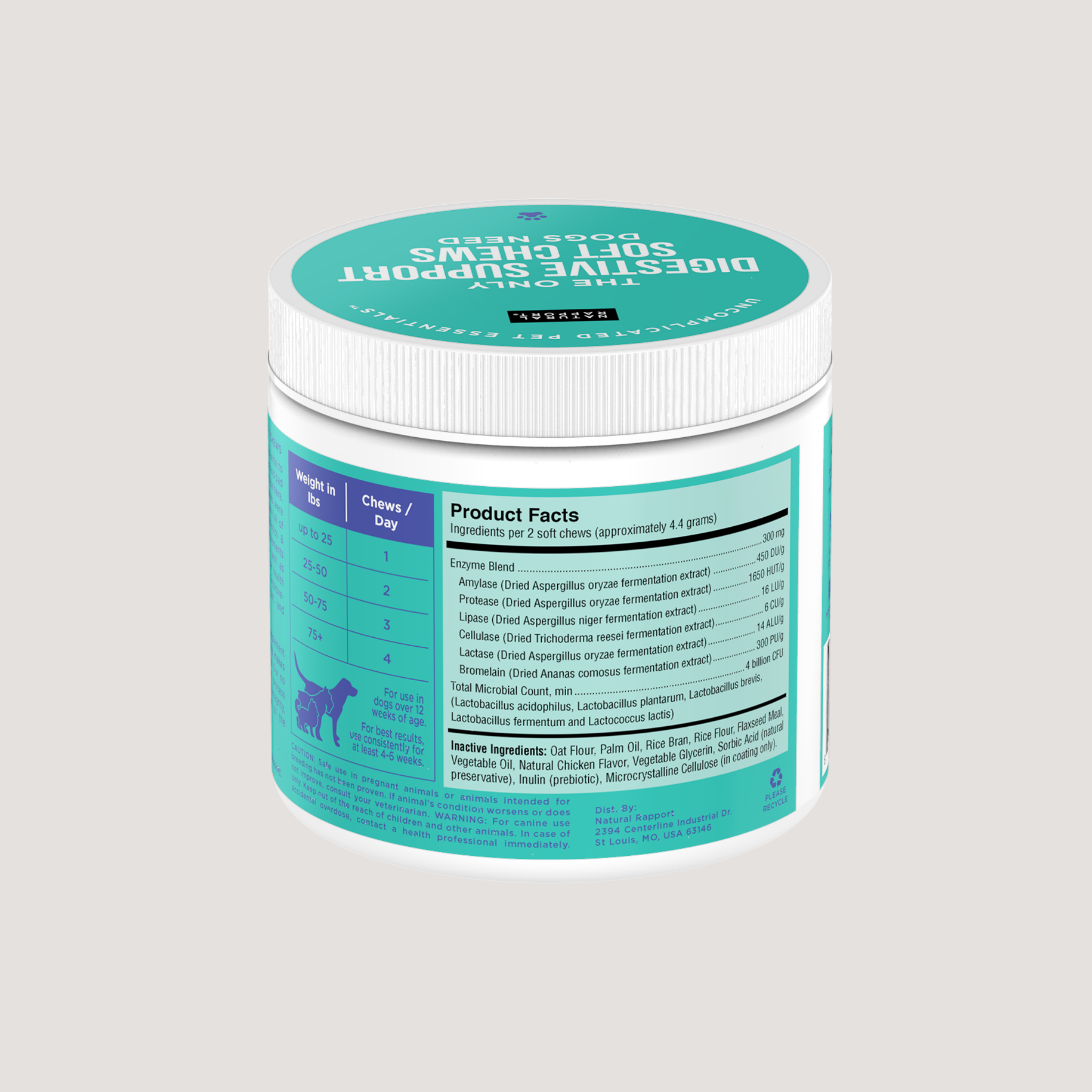 Natural Rapport - Wholesale Pet Supplement - Dog - The Only Digestive Support Soft Chews Dogs Need6