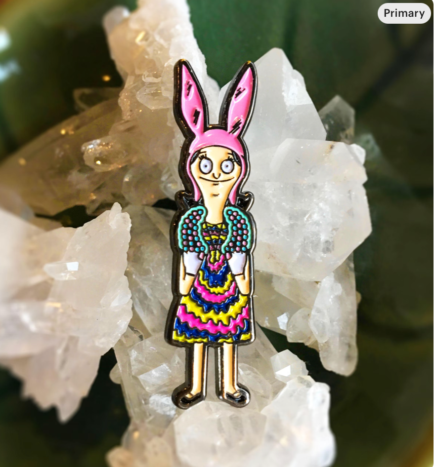 Mushroom Kingdom Pins - Vente Épinglettes/boutons - Épinglette Gloving Louise Raver – 3,8 cm | Épingle EDM & Rave0