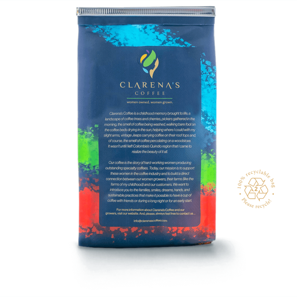 Clarena’s Coffee - Venta al por mayor Café molido - Yuki Brazil Dark Roast, frijoles molidos y enteros, 12 oz1