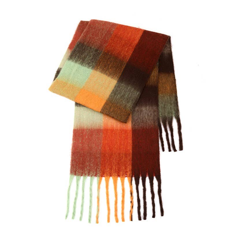 Sweetkama - Vente Écharpe – femme - Écharpe quotidienne à carreaux AC pour femmes SKAS420123