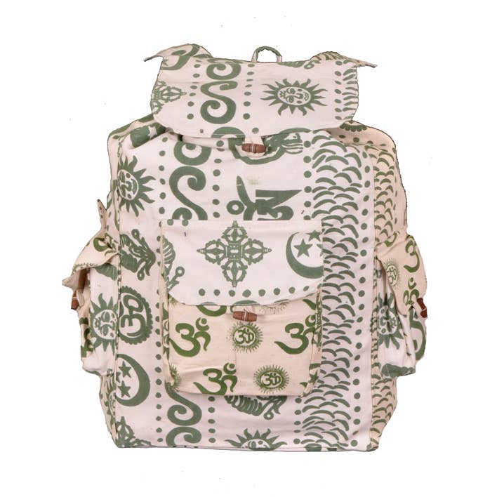 Benjamin International - Wholesale Backpack - Women's - Green Henna Print Backpack0
