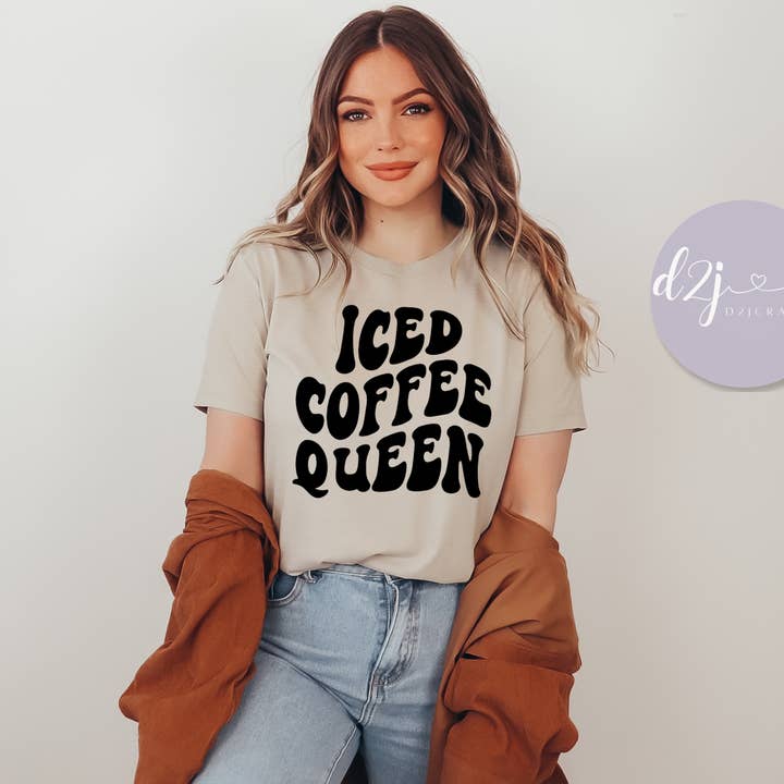 Camiseta Iced Coffee Queen, camiseta café, camisa unisex. para venta al por mayor de D2JCrafts