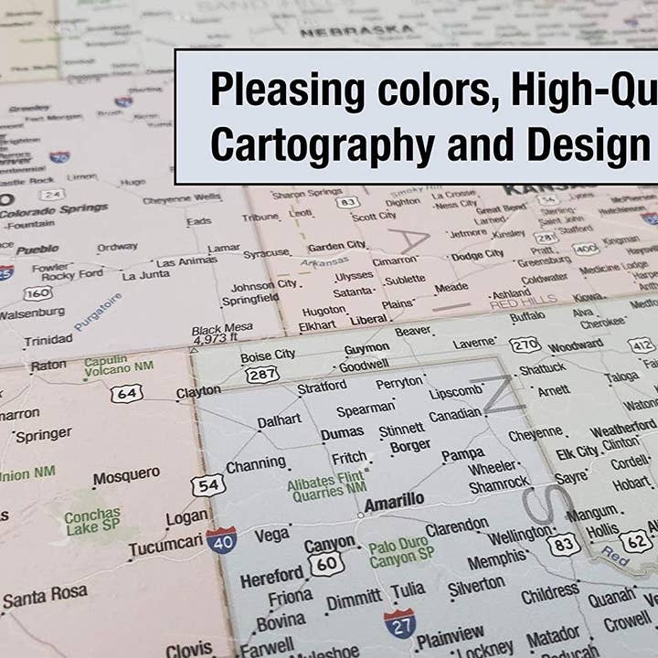 Map Shop - Wholesale Map - United States Odyssey Wall Map - Laminated3