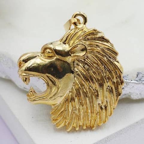 Stor løve hoved vedhæng for engroshandel hos Cherie by Cherie