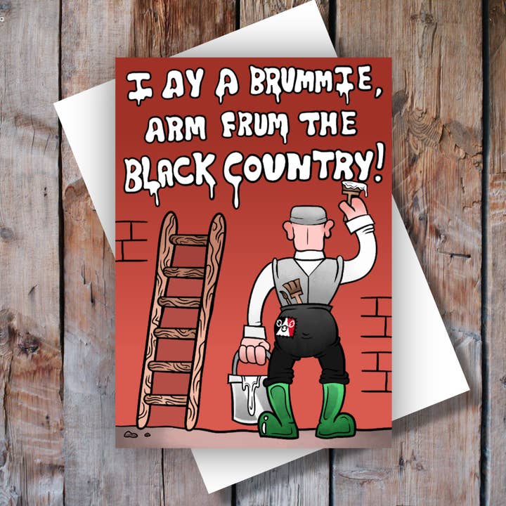 Jeg er en Brummie! Blankt lykønskningskort for engroshandel hos Black Country Cards