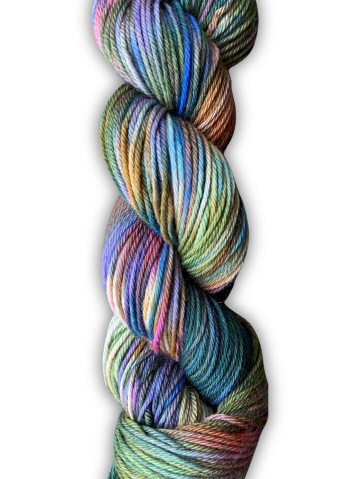 Fio tingido à mão | fio aran desgastado/fio aran | fio de lã merino tingido à mão | lã tingida indie | Hot Tub Time Machine por atacado de Honey and Clover Knits, LLC