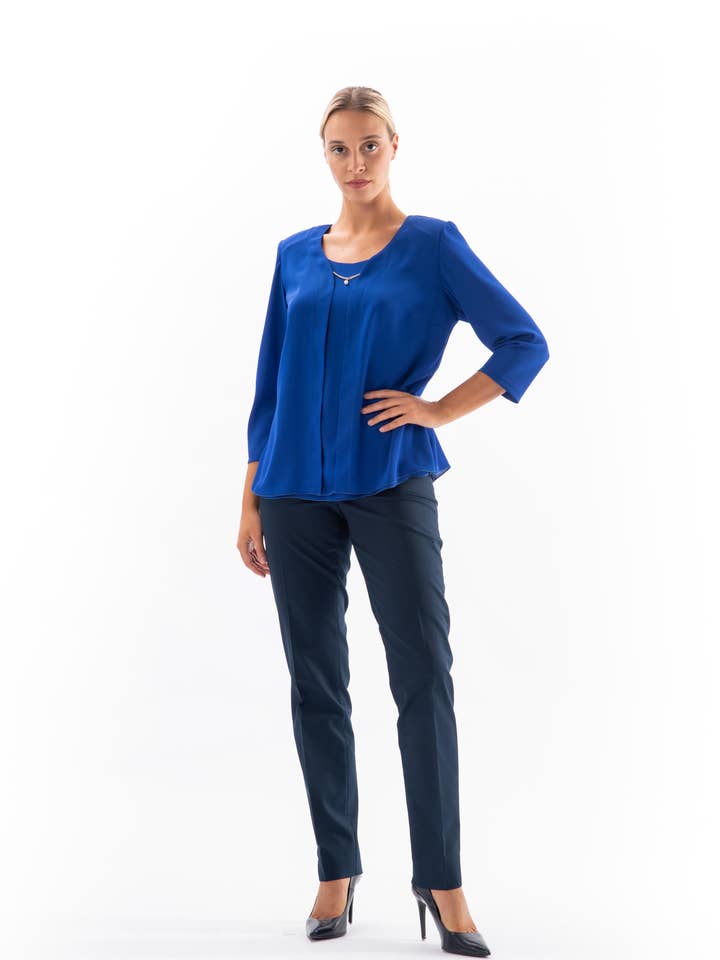 Blus Blå Elektrisk Dekorativt Halsband för wholesale av VIDAL MODES