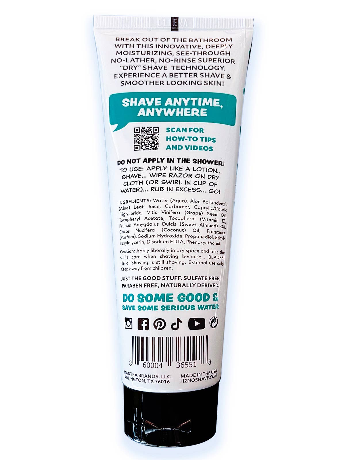 H2NO SHAVE – Engroshandel Barbercreme - Herre – H2NO! Shave Cucumber Craze tørbarberingsgel uden vand8