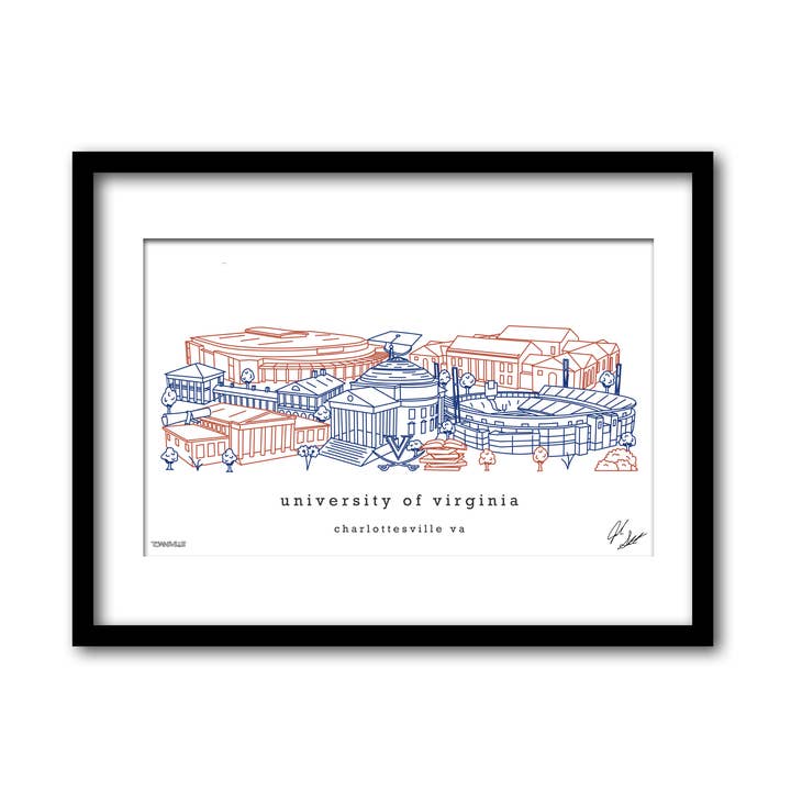 University of Virginia Minimalist Wall Decor for wholesale by Townsville Art