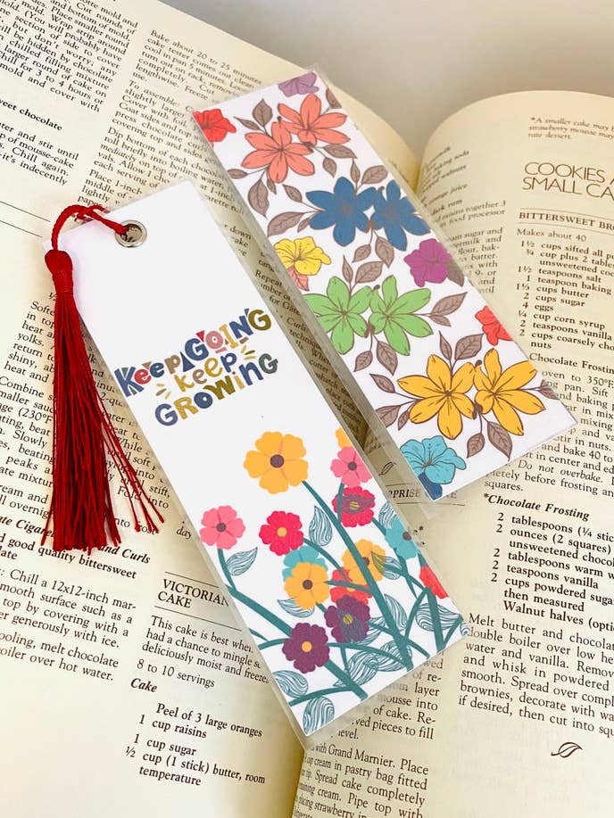Flower Bookmark with Tassel, Positive Affirmations, Floral för wholesale av Jewels For Hope