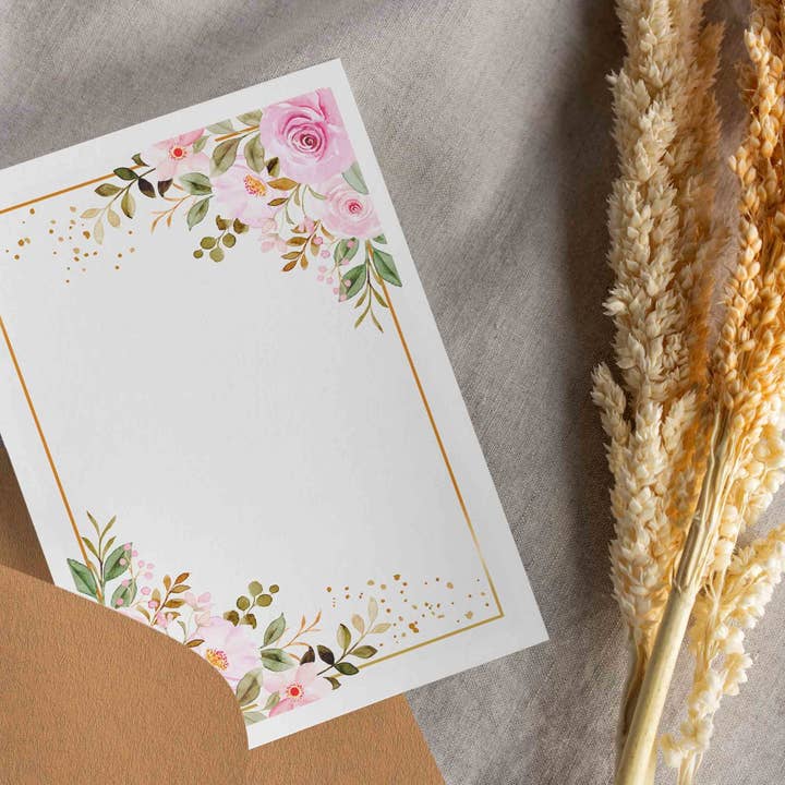 Postcard - Table Arrangement - Pink Tulip for wholesale by Esque