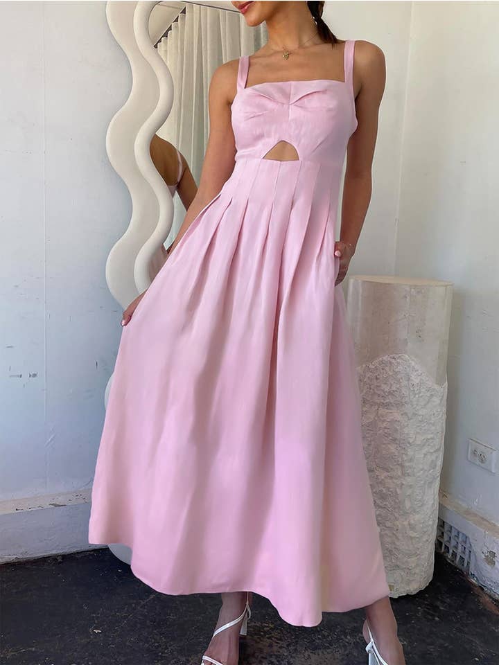 YNIQUE - Wholesale Jurk - Dames - Dames Zomerse Mouwloze Maxi Jurk met Luchtige Laagjes5