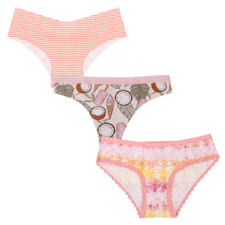 Tropic Vacay Set with Thong for wholesale by Splendies