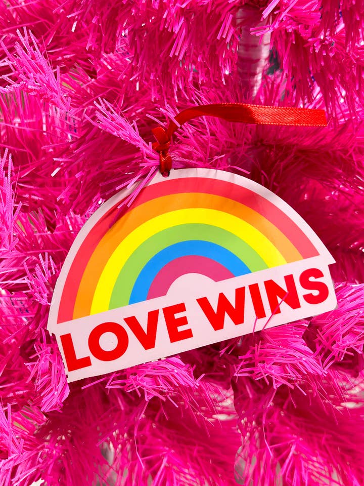 Love Wins Christmas Ornament for wholesale by Studio Soph (We Pay Your Import Fees - We Ship DDP)