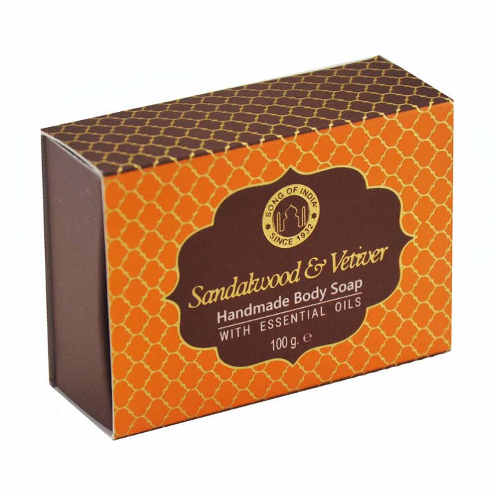 R. Expo/Song of India – Großhandel Feste Seife – Luxuriöse Veda Seife Sandelholz & Vetiver
