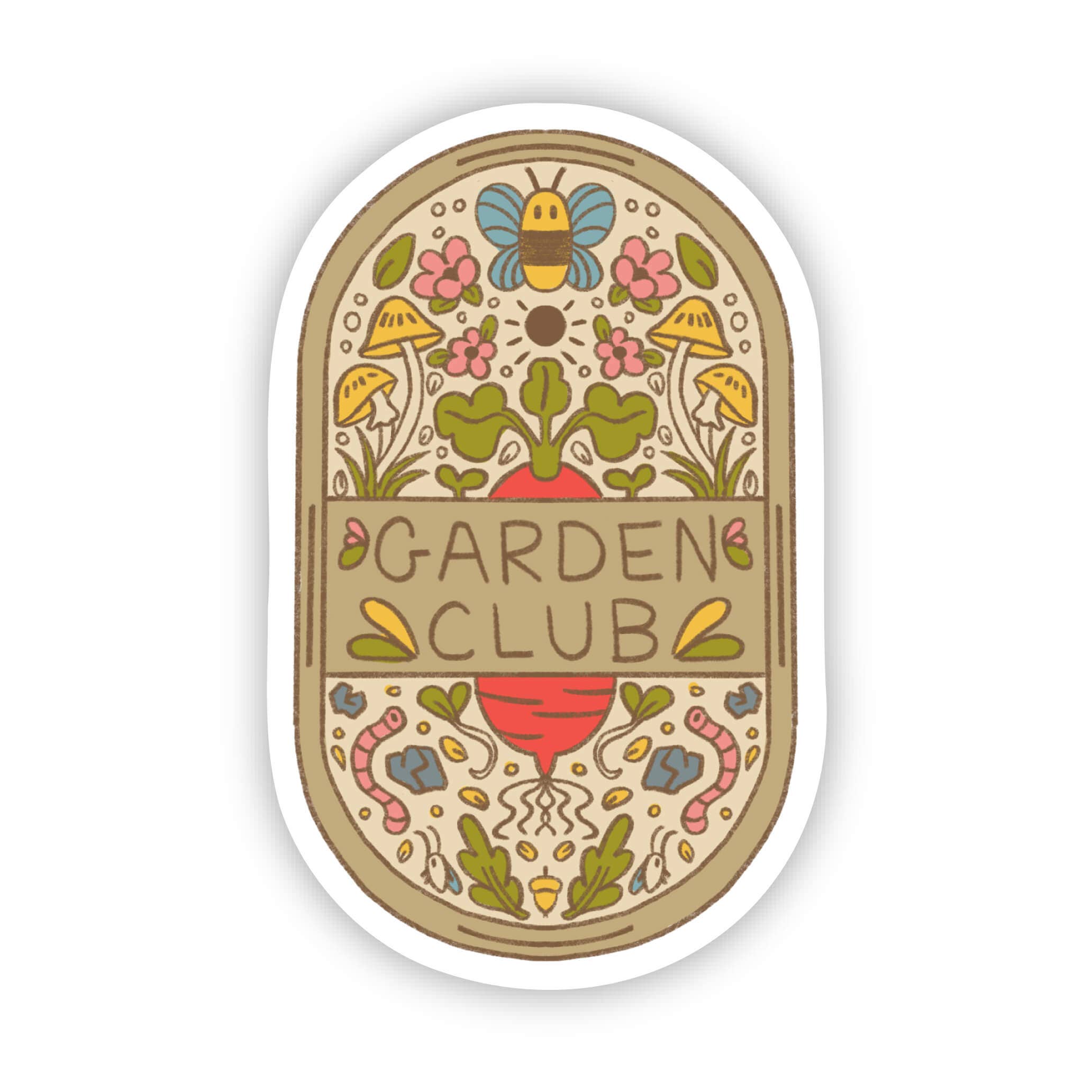 Big Moods - Wholesale Sticker - "Garden Club" Plaque Sticker