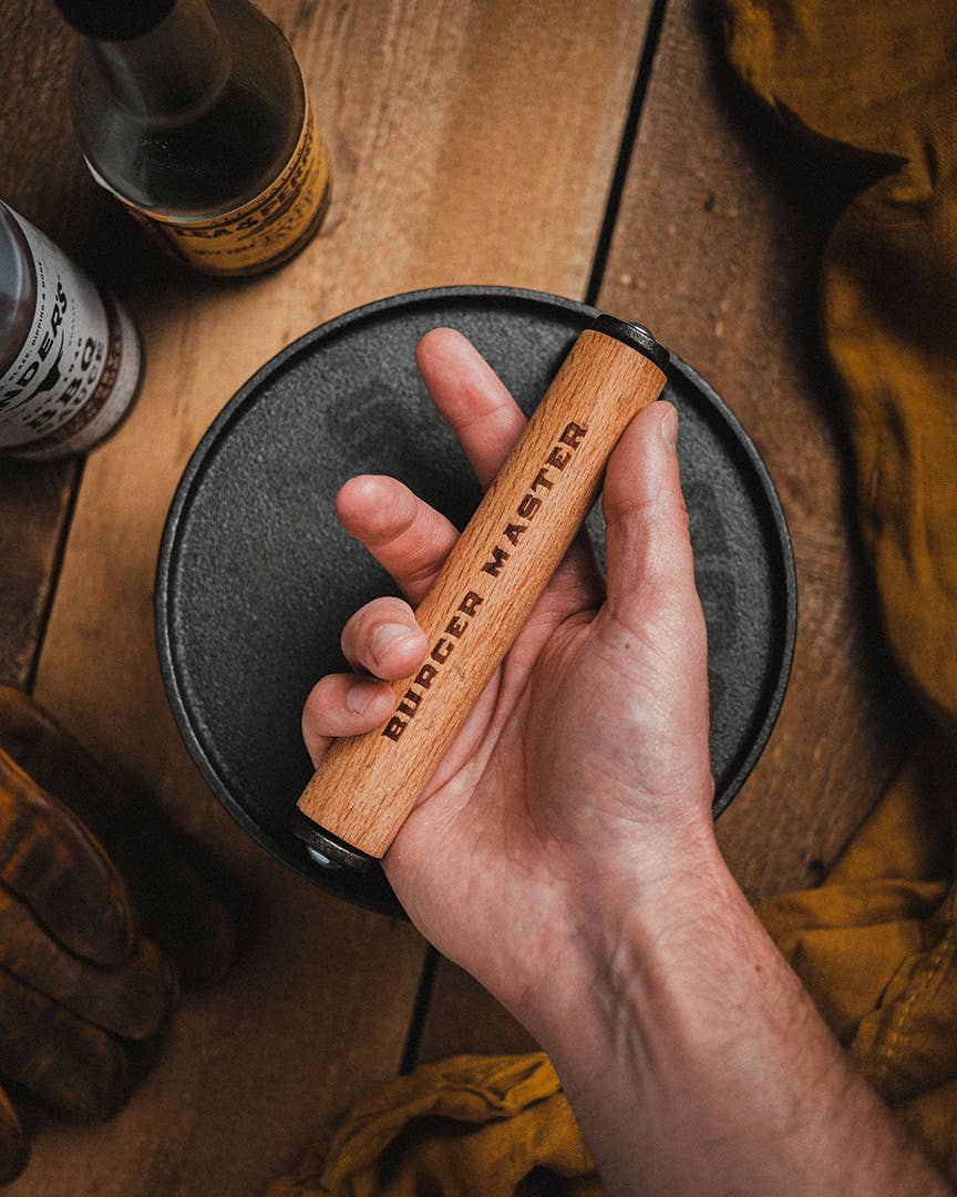 Lucky Jack - Vendita all'ingrosso Utensile per barbecue - Burger Master – Pressa in ghisa per griglia1