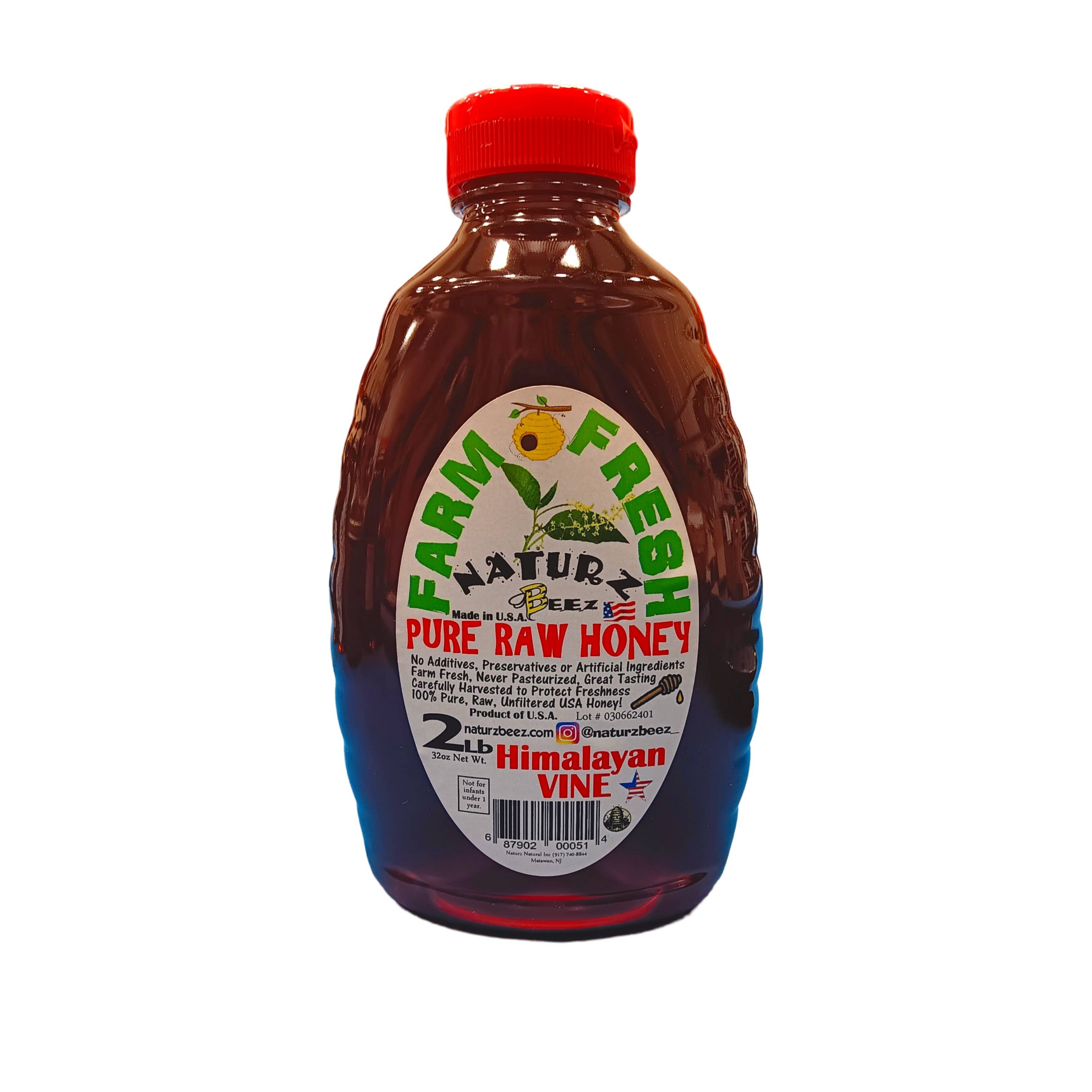 Naturz Beez - Wholesale Honey - RAW HONEY HIMALAYAN VINE 2LB 907g Squeeze Bottle 100% PURE8
