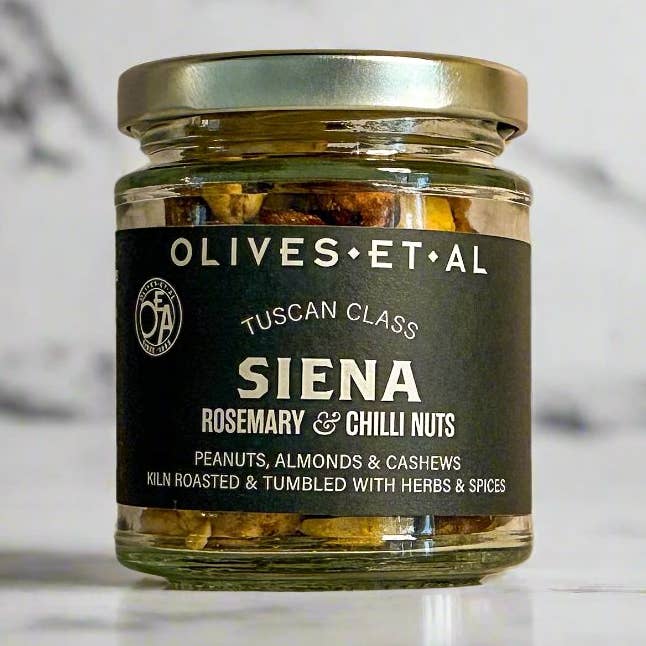 Siena — gemischte Nüsse aus Rosmarin und Chili für Geschenkkörbe und zum Verschenken für den Großhandel von Olives Et Al