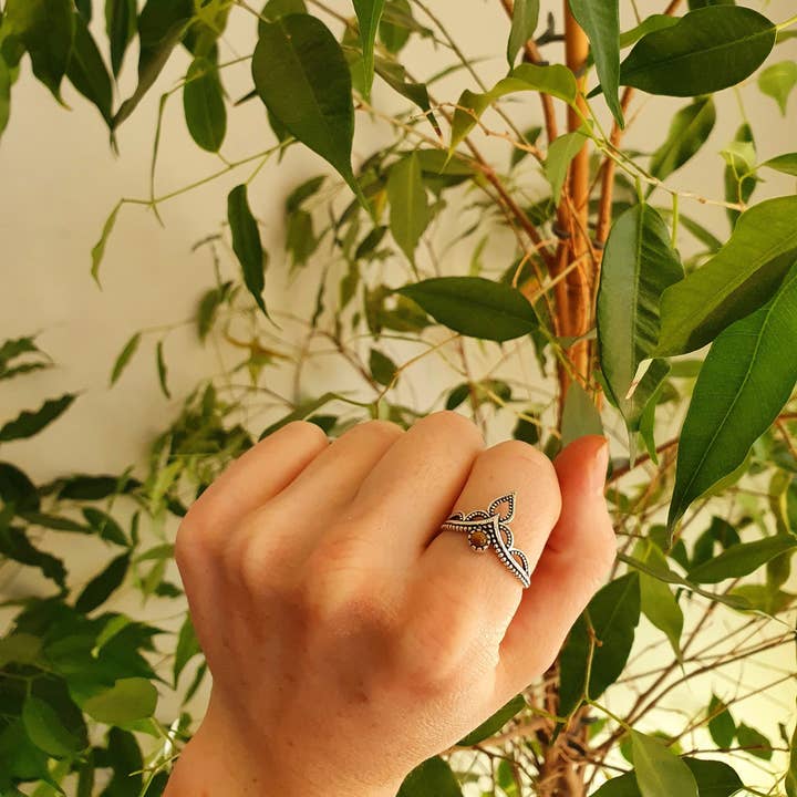 Kaali Boutique – wholesale Band/stacked ring – Ethnic style Silver & Turquoise / Boho / Bohemian / Psy / Rustic / Tribal / Gypsy / Festival / Healing / Festival2