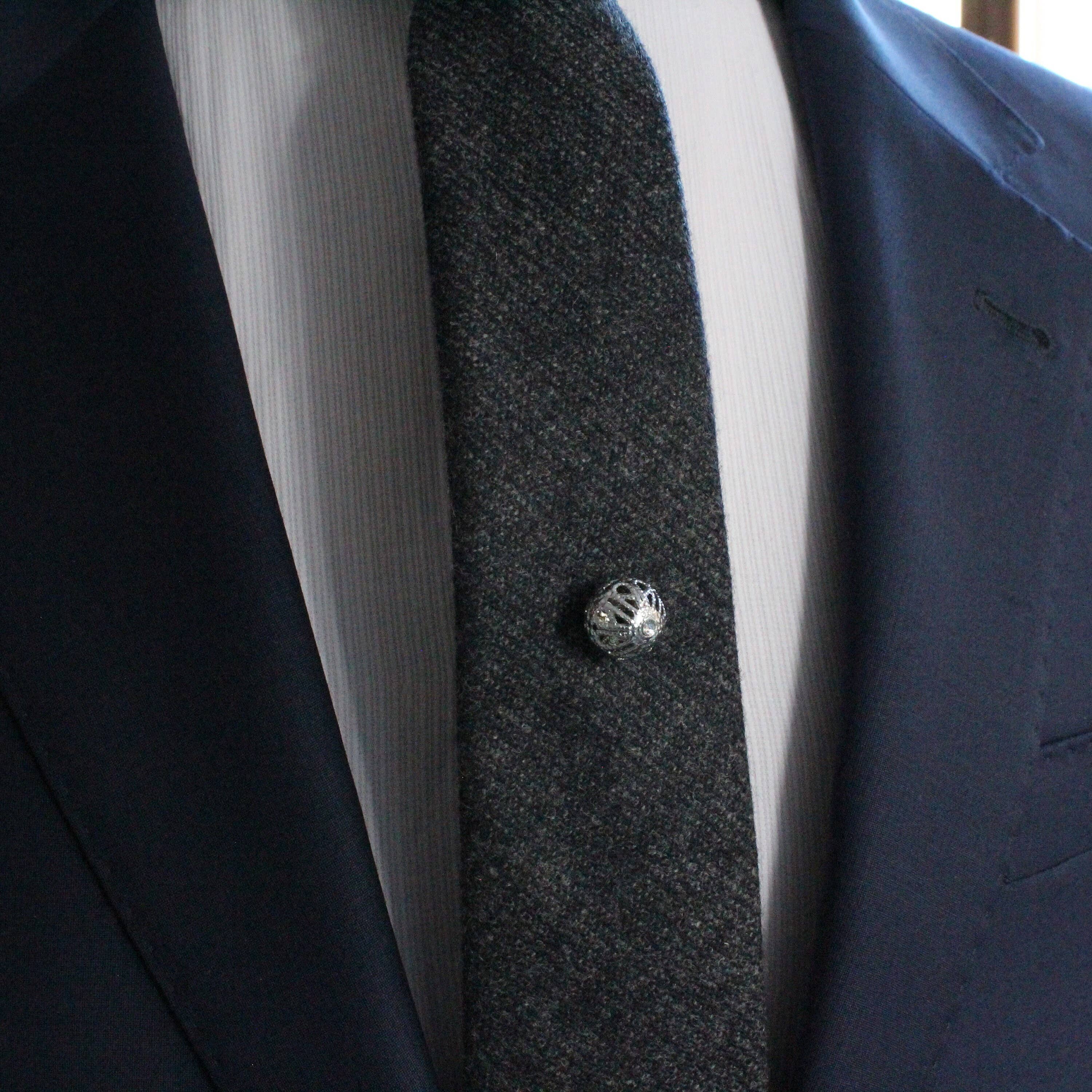 COOLMENCLUB – wholesale Tie clip – Men’s – Tie Tack with chain, Tie Clip Tie Bar Hand Made Unique