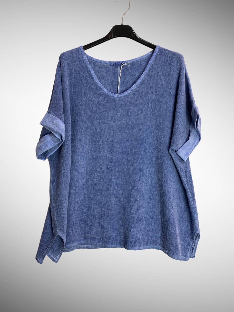 la maison des fibres naturelles – Engroshandel T-shirt – til kvinder – T-shirt i hør- og bomuldsblanding, 10 % hør, 90 % bomuld, model 676330