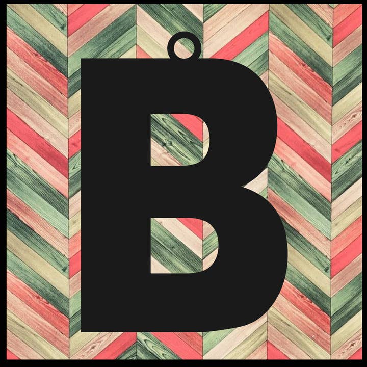 Ornement en métal Lettre B - 3 pour la vente par Designed With Sparks