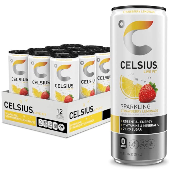Celsius Sparkling Strawberry Lemonade Energy Drink 12 Pk for wholesale by L&F Universal Goods