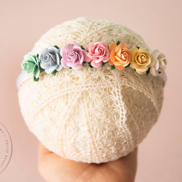 Girls flower headband, girls Alice headband  flower headband, summer headband, floral headband, flower girl headband, girls headbands for wholesale by Hello beautiful bows